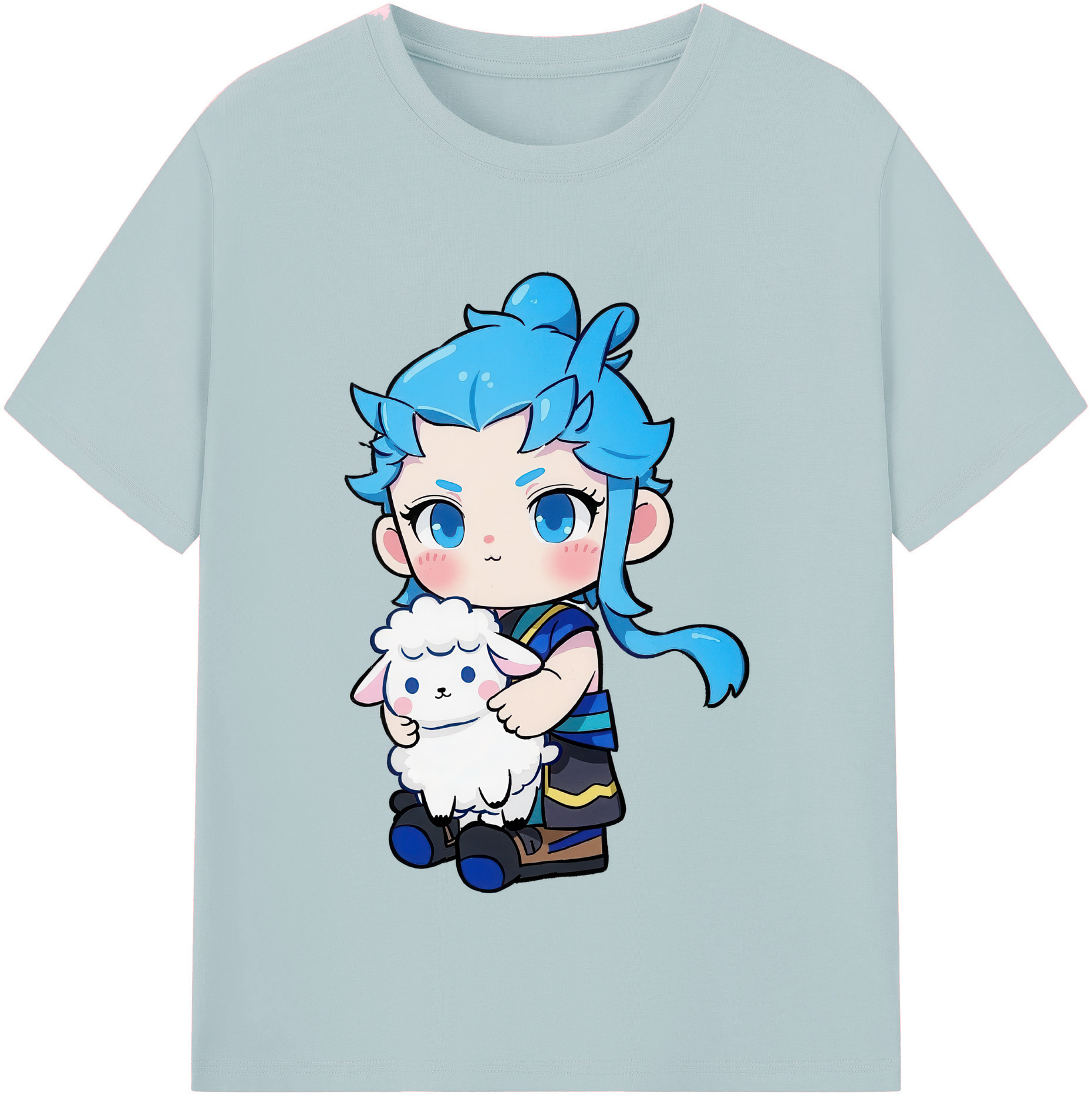 （画像用） Ne Zha 2 ナタ 魔童の大暴れ 綿100％半袖Tシャツ（フロントプリント）